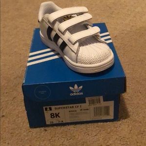 NEW never worn toddler adidas superstar shell tops